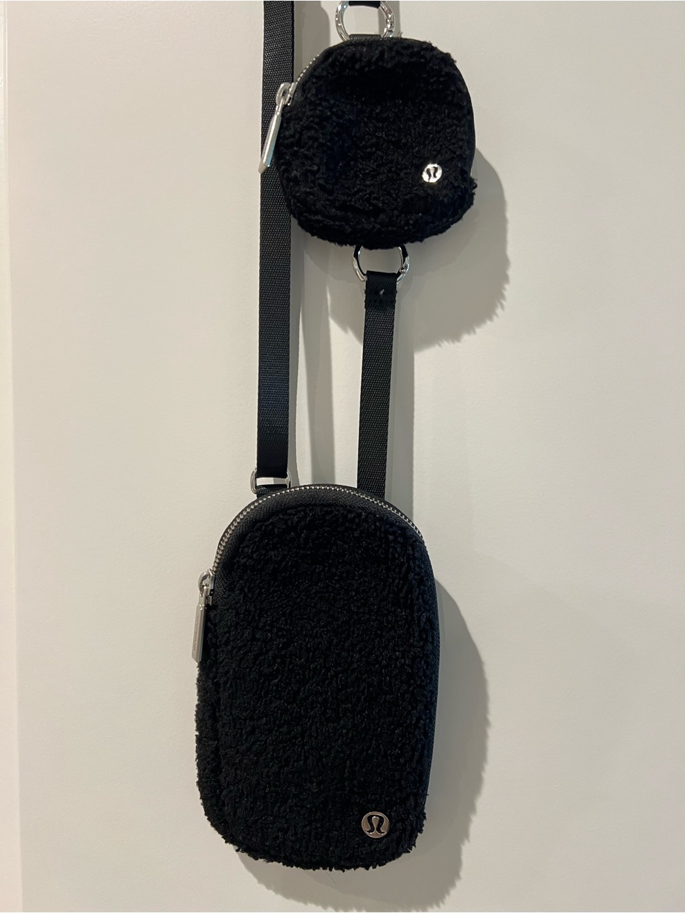 lululemon athletica Black Sherpa Dual Pouch Crossbody